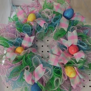 Easter 14 inch Mesh Wreath!